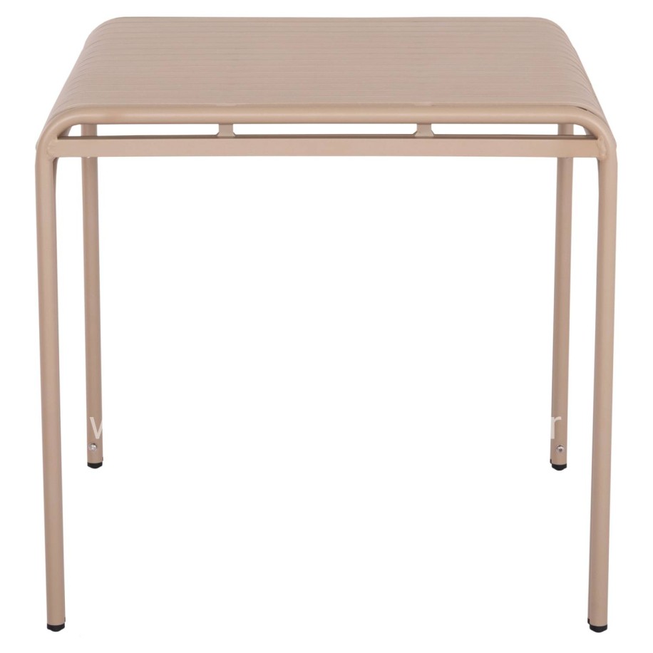 ΤΡΑΠΕΖΙ ΤΕΤΡΑΓΩΝΟ ΑΛΟΥΜΙΝΙΟΥ RACHEL HM6338.04 ΣΑΜΠΑΝΙ 80x80x76Υεκ.