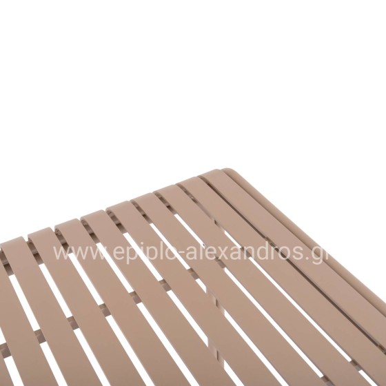 OUTDOOR SQUARE ALUMINUM TABLE RACHEL HM6338.04 CHAMPAGNE COLOR 80x80x76Hcm.