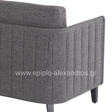 OUTDOOR LOUNGE SET 4PCS LARRY HM6188.01 DARK GREY ALUMINUM-P.E. FABRIC