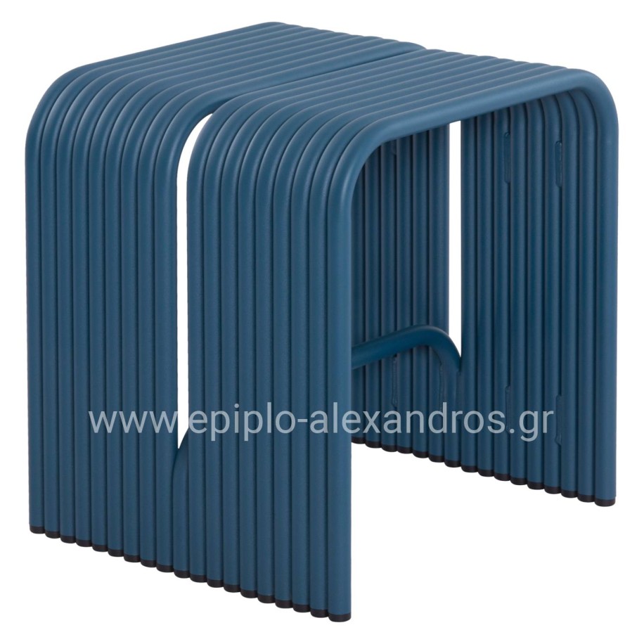 STOOL SERIES INTREPID HM6325.08 ALUMINUM IN BLUE COLOR 40x38x42,5Hcm.