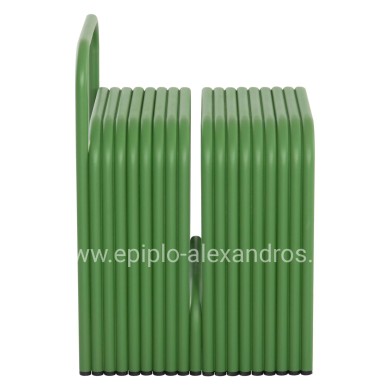 STOOL SERIES INTREPID HM6326.07 ALUMINUM IN GREEN COLOR 40x38x55Hcm.