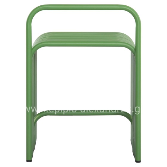 STOOL SERIES INTREPID HM6326.07 ALUMINUM IN GREEN COLOR 40x38x55Hcm.