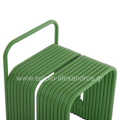 STOOL SERIES INTREPID HM6326.07 ALUMINUM IN GREEN COLOR 40x38x55Hcm.