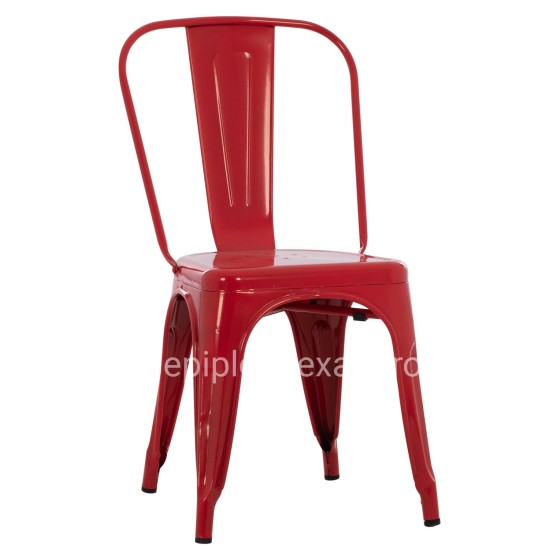 DINING CHAIR MELITA-PRO HM8641.44 METAL IN RED 44x47x84.5Hcm.