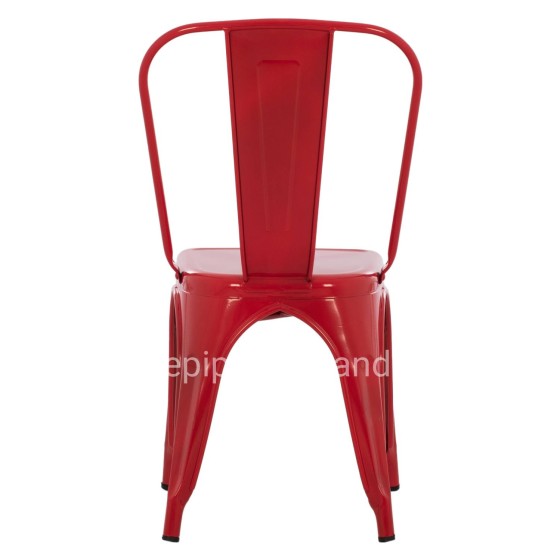 DINING CHAIR MELITA-PRO HM8641.44 METAL IN RED 44x47x84.5Hcm.