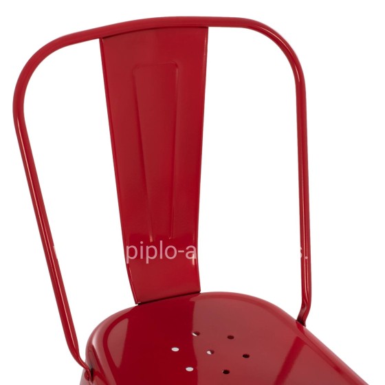 DINING CHAIR MELITA-PRO HM8641.44 METAL IN RED 44x47x84.5Hcm.