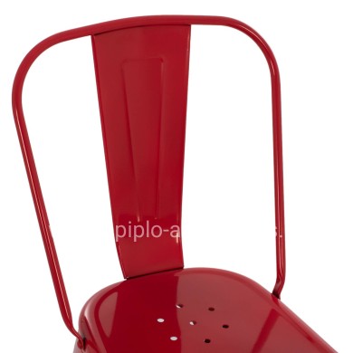 DINING CHAIR MELITA-PRO HM8641.44 METAL IN RED 44x47x84.5Hcm.