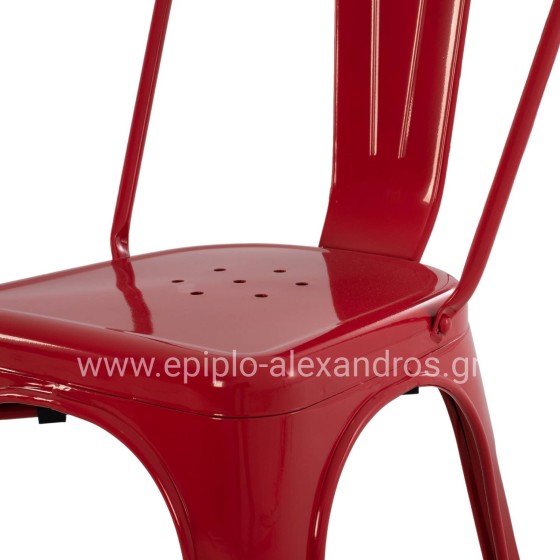 DINING CHAIR MELITA-PRO HM8641.44 METAL IN RED 44x47x84.5Hcm.