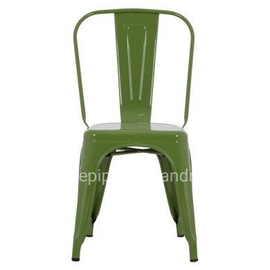 DINING CHAIR MELITA-PRO HM8641.53 METAL IN LIGHT OLIVE GREEN 44x47x84.5Hcm.