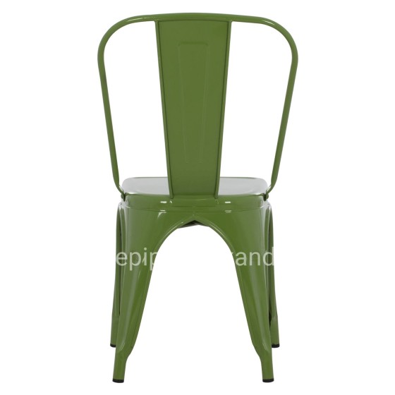 DINING CHAIR MELITA-PRO HM8641.53 METAL IN LIGHT OLIVE GREEN 44x47x84.5Hcm.