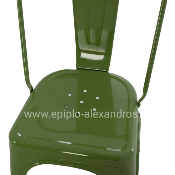DINING CHAIR MELITA-PRO HM8641.53 METAL IN LIGHT OLIVE GREEN 44x47x84.5Hcm.