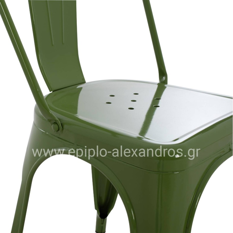 DINING CHAIR MELITA-PRO HM8641.53 METAL IN LIGHT OLIVE GREEN 44x47x84.5Hcm.