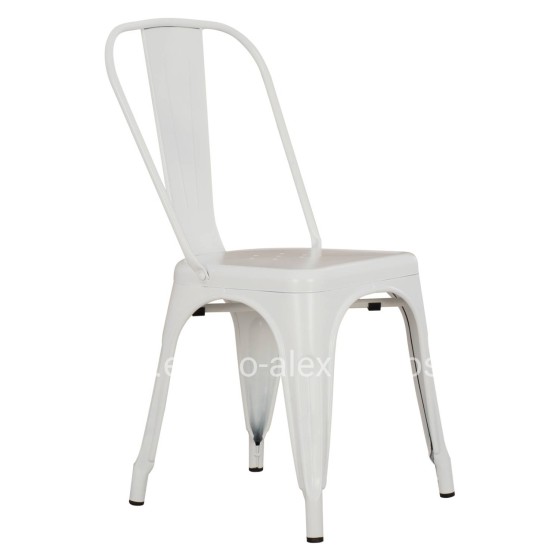 DINING CHAIR MELITA-PRO HM8641.41 METAL IN MATTE WHITE 44x47x84.5Hcm.