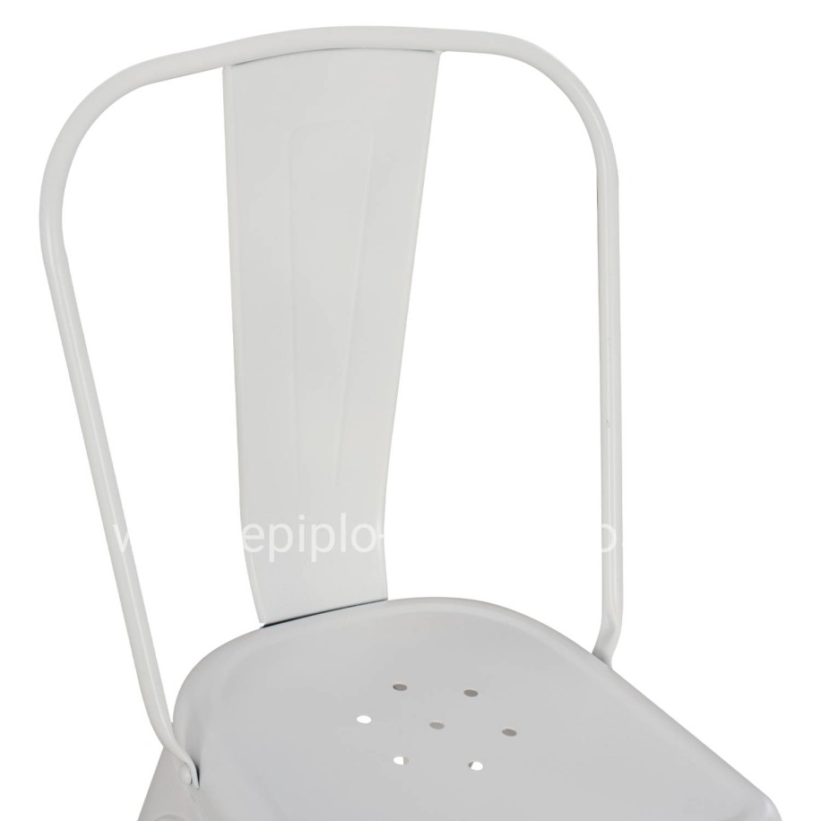 DINING CHAIR MELITA-PRO HM8641.41 METAL IN MATTE WHITE 44x47x84.5Hcm.