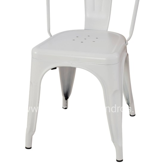 DINING CHAIR MELITA-PRO HM8641.41 METAL IN MATTE WHITE 44x47x84.5Hcm.