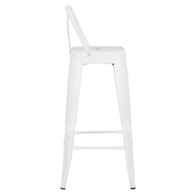 ΣΚΑΜΠΟ BAR ME ΠΛΑΤΗ ΜΕΤΑΛΛΙΚΟ MELITA-PRO HM8643.41 ΛΕΥΚΟ ΜΑΤ 42x42x100Υεκ.