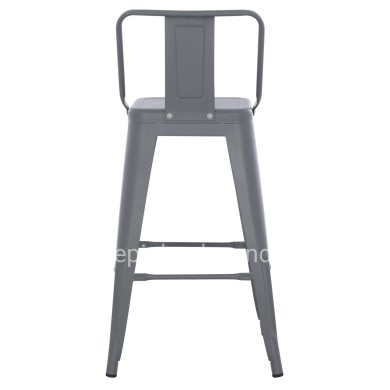 BAR STOOL MEDIUM HEIGHT MELITA-PRO HM8574.50 METAL IN GREY 43x43x88Hcm.