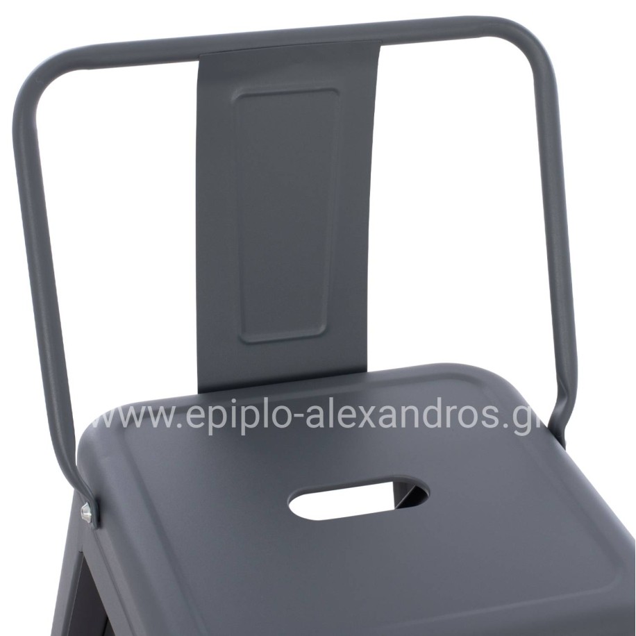 ΣΚΑΜΠΟ ΜΠΑΡ ΜΕΣΑΙΟΥ ΥΨΟΥΣ ΜΕΤΑΛΛΙΚΟ MELITA-PRO HM8574.50 ΓΚΡΙ 43x43x88Υεκ.