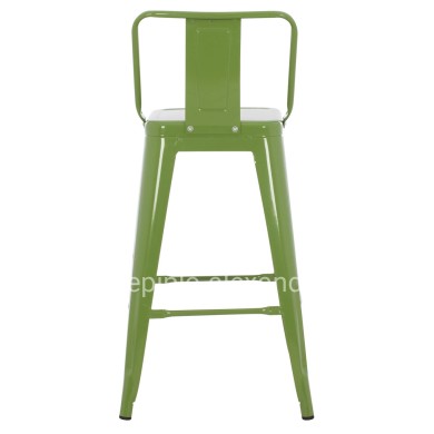 BAR STOOL MEDIUM HEIGHT MELITA-PRO HM8574.53 METAL IN LIGHT OLIVE GREEN 43x43x88Hcm.