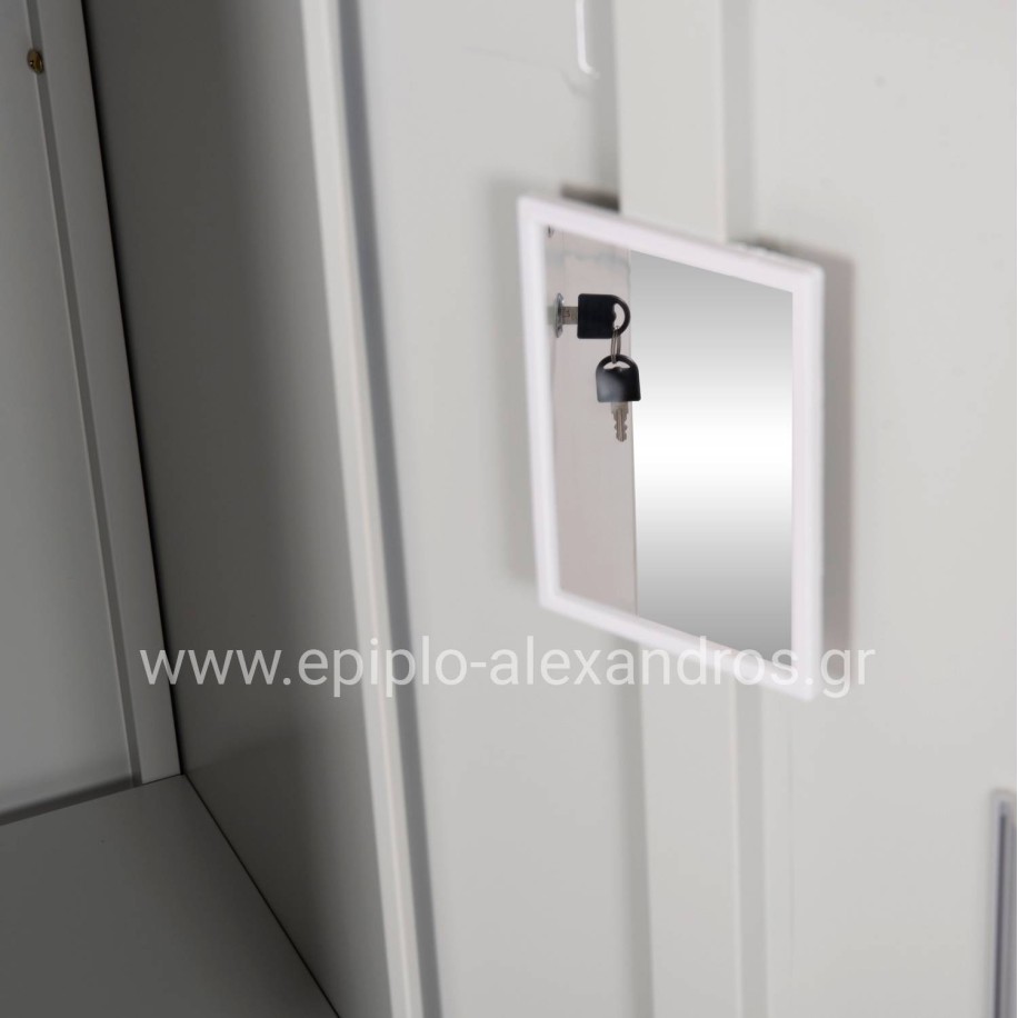 LOCKER METALLIC BRAILA HM5546.11 6 CABINETS WITH KEY LOCKS IN LIGHT GREY 90x45x185Hcm.