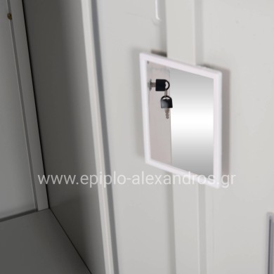 LOCKER METALLIC BRAILA HM5546.11 6 CABINETS WITH KEY LOCKS IN LIGHT GREY 90x45x185Hcm.