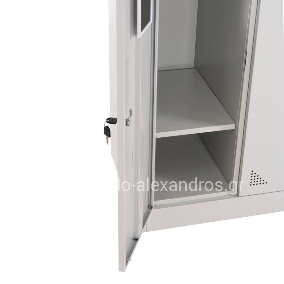 LOCKER METALLIC BRAILA HM5546.11 6 CABINETS WITH KEY LOCKS IN LIGHT GREY 90x45x185Hcm.