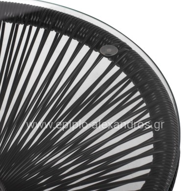 ΣΕΤ ΕΞΩΤΕΡΙΚΟΥ ΧΩΡΟΥ 3ΤΜΧ ACAPULCO HM21101 P.E.RATTAN-ΜΕΤΑΛΛΟ ΣΕ ΜΑΥΡΟ