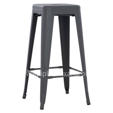 BAR STOOL MELITA-PRO HM8642.50 METAL IN GREY 43x43x78Hcm.