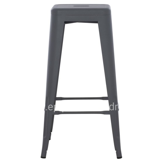 BAR STOOL MELITA-PRO HM8642.50 METAL IN GREY 43x43x78Hcm.