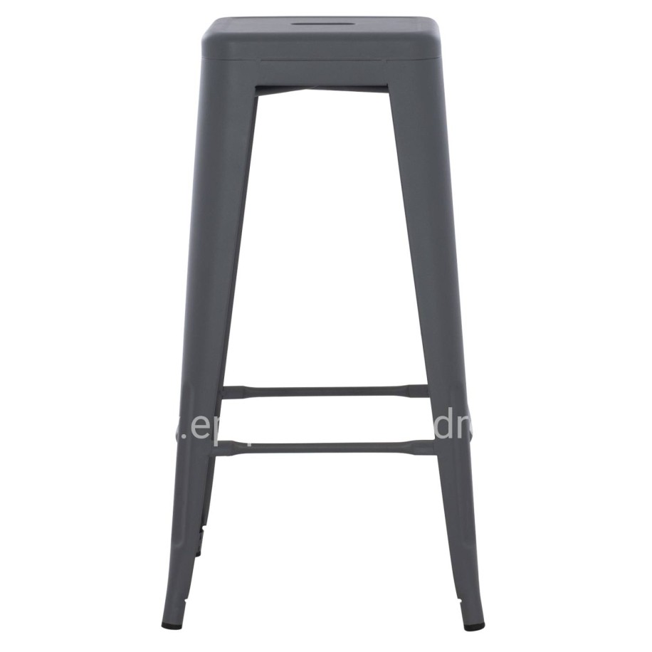 BAR STOOL MELITA-PRO HM8642.50 METAL IN GREY 43x43x78Hcm.