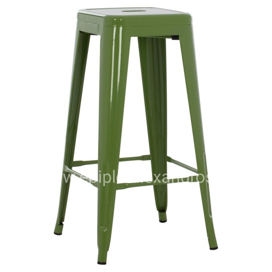 BAR STOOL MELITA-PRO HM8642.53 METAL IN LIGHT OLIVE GREEN 43x43x78Hcm.