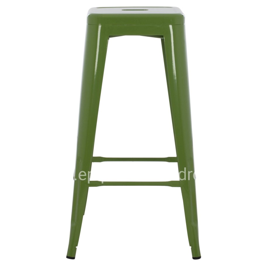 BAR STOOL MELITA-PRO HM8642.53 METAL IN LIGHT OLIVE GREEN 43x43x78Hcm.