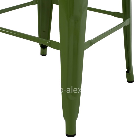BAR STOOL MELITA-PRO HM8642.53 METAL IN LIGHT OLIVE GREEN 43x43x78Hcm.