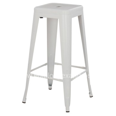 BAR STOOL MELITA-PRO HM8642.41 METAL IN MATTE WHITE 43x43x78Hcm.