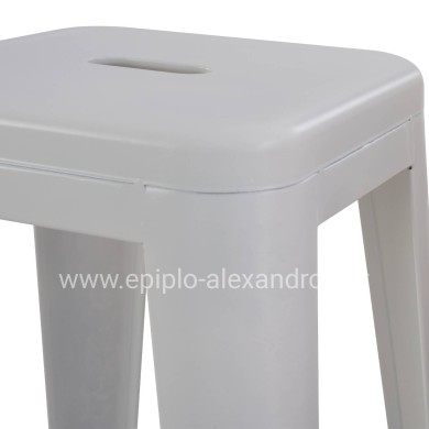 BAR STOOL MELITA-PRO HM8642.41 METAL IN MATTE WHITE 43x43x78Hcm.