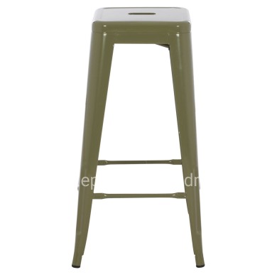BAR STOOL MELITA-PRO HM8642.43 METAL IN DARK OLIVE 43x43x78Hcm.
