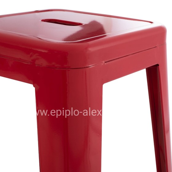 BAR STOOL MELITA-PRO HM8642.44 METAL IN RED 43x43x78Hcm.