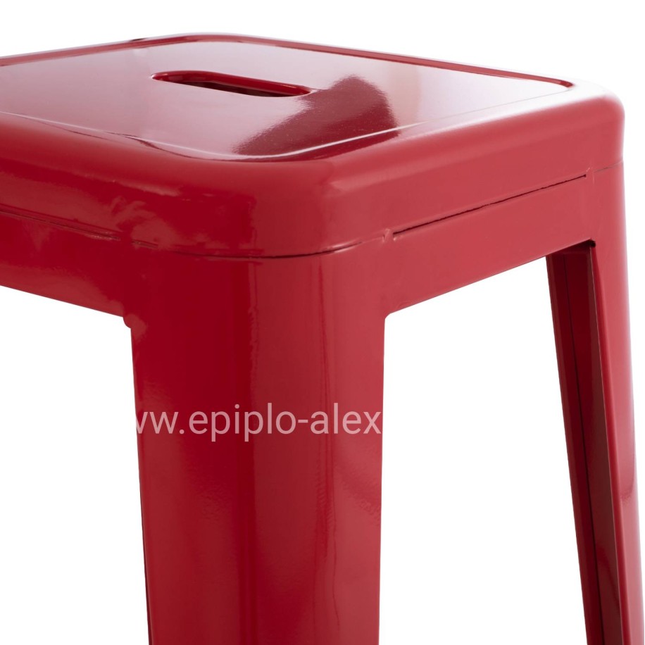 BAR STOOL MELITA-PRO HM8642.44 METAL IN RED 43x43x78Hcm.