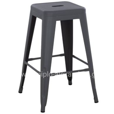 BAR STOOL MEDIUM HEIGHT MELITA-PRO HM8573.50 METAL IN GREY 43x43x67Hcm.