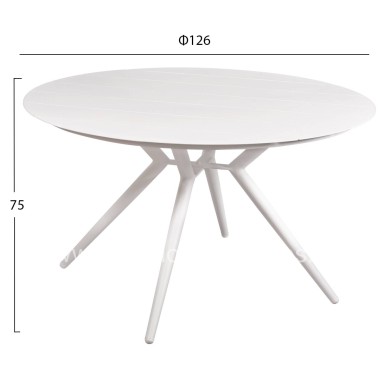ROUND ALUMINUM TABLE HIGER HM6290.01 GREY Φ126x74Hcm.