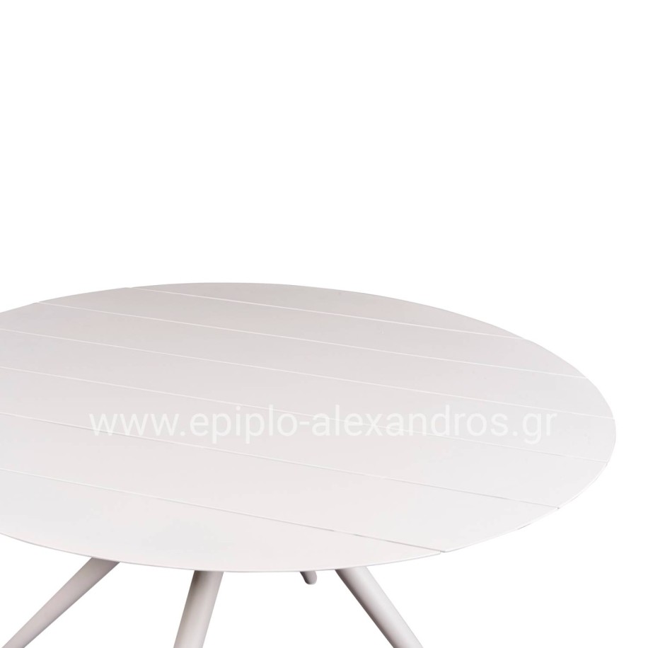 ROUND ALUMINUM TABLE HIGER HM6290.01 GREY Φ126x74Hcm.