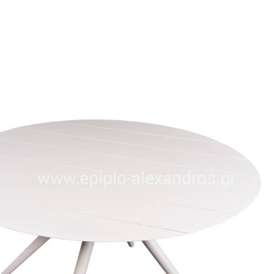 ROUND ALUMINUM TABLE HIGER HM6290.01 GREY Φ126x74Hcm.