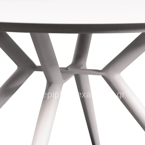 ROUND ALUMINUM TABLE HIGER HM6290.01 GREY Φ126x74Hcm.