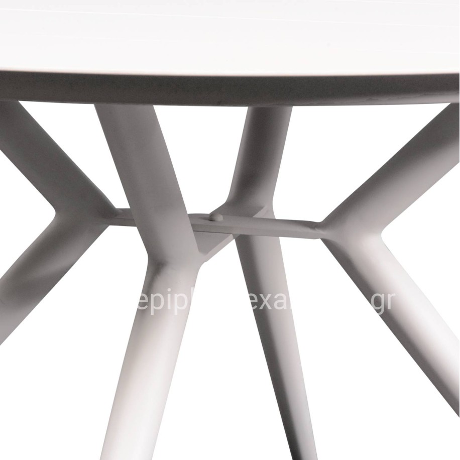 ROUND ALUMINUM TABLE HIGER HM6290.01 GREY Φ126x74Hcm.