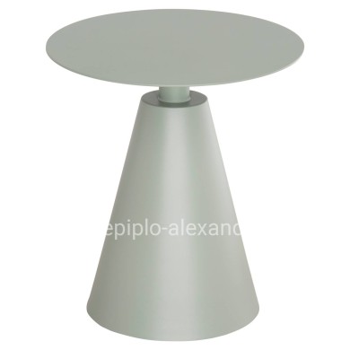 OUTDOOR ROUND SIDE TABLE SERA HM6270.06 ALUMINUM IN PISTACHIO GREEN Φ50x56Hcm.