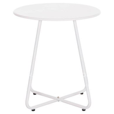 SIDE TABLE ROUND SAMMON HM6271.02 METAL IN WHITE COLOR Φ45x50Hcm.