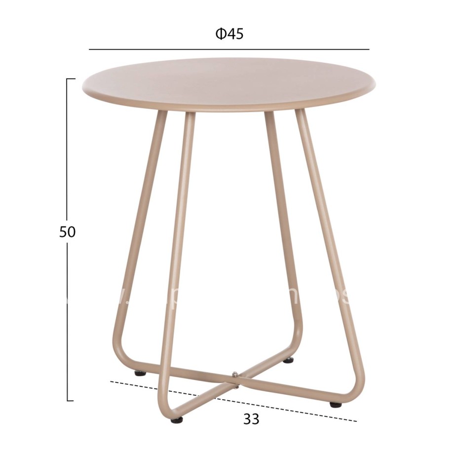 SIDE TABLE ROUND SAMMON HM6271.03 METAL IN CAPPUCCINO COLOR Φ45x50Hcm.