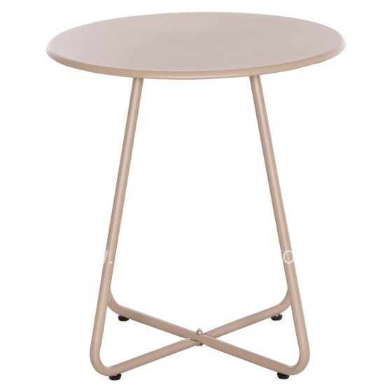 SIDE TABLE ROUND SAMMON HM6271.03 METAL IN CAPPUCCINO COLOR Φ45x50Hcm.