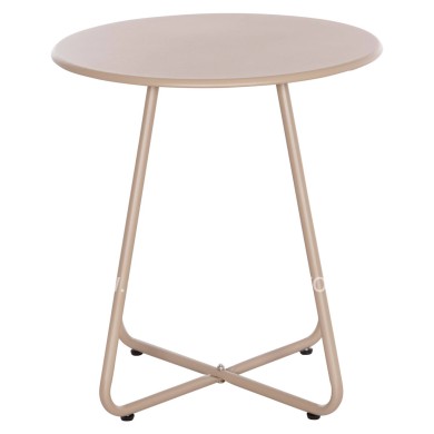 SIDE TABLE ROUND SAMMON HM6271.03 METAL IN CAPPUCCINO COLOR Φ45x50Hcm.