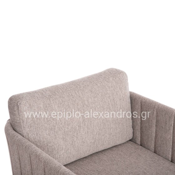 OUTDOOR LOUNGE SET 4PCS LARRY HM6188.02 CHAMPAGNE COLORED ALUMINUM-P.E. FABRIC